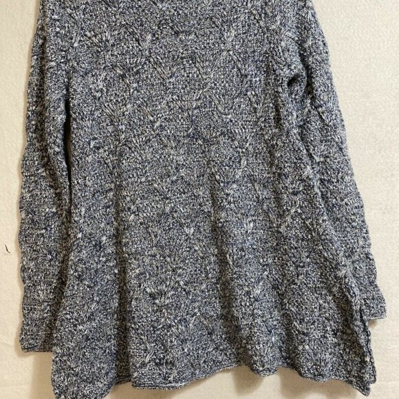 EIGHT EIGHT EIGHT WOMENS CREW NECK MARBLE BLUE LONG SLEEVE SWEATER SZ S - Picture 4 of 6
